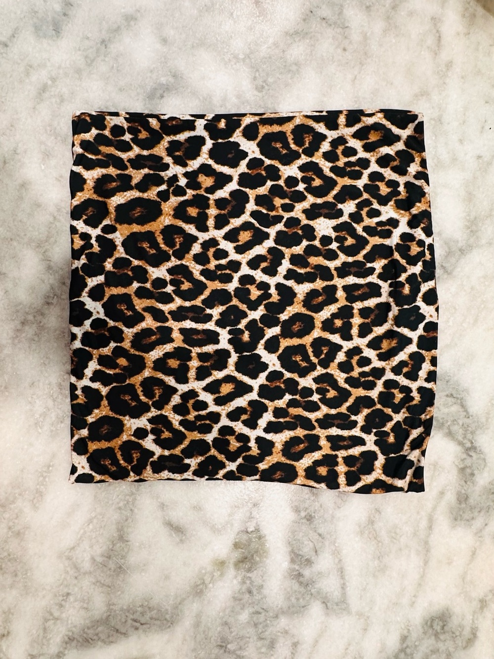 Topshop Leopard Print Tube Top Black and Brown